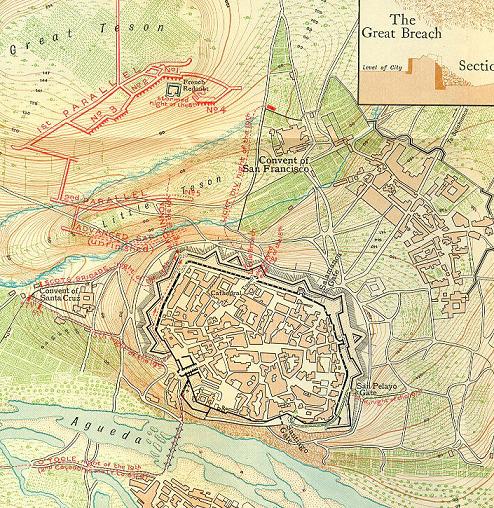 Plano del asedio de 1812