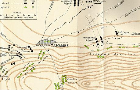 Plano batalla de Tamames